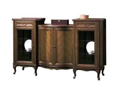 Commode classique XXL Buffet en bois Style antique Armoire Vitrine